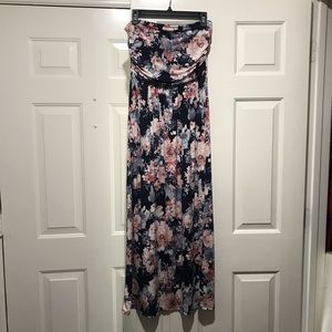 Long strapless dress